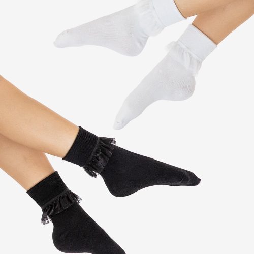 AKLSOCK L2 WHITEBLACK ISABEL