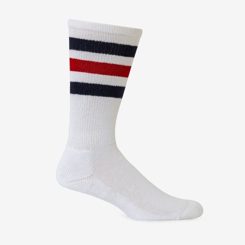 CALFSOCK White NavyRedStripe MALE