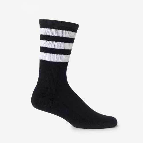 CALFSOCKMALEBLACK WHITESTRIPE3