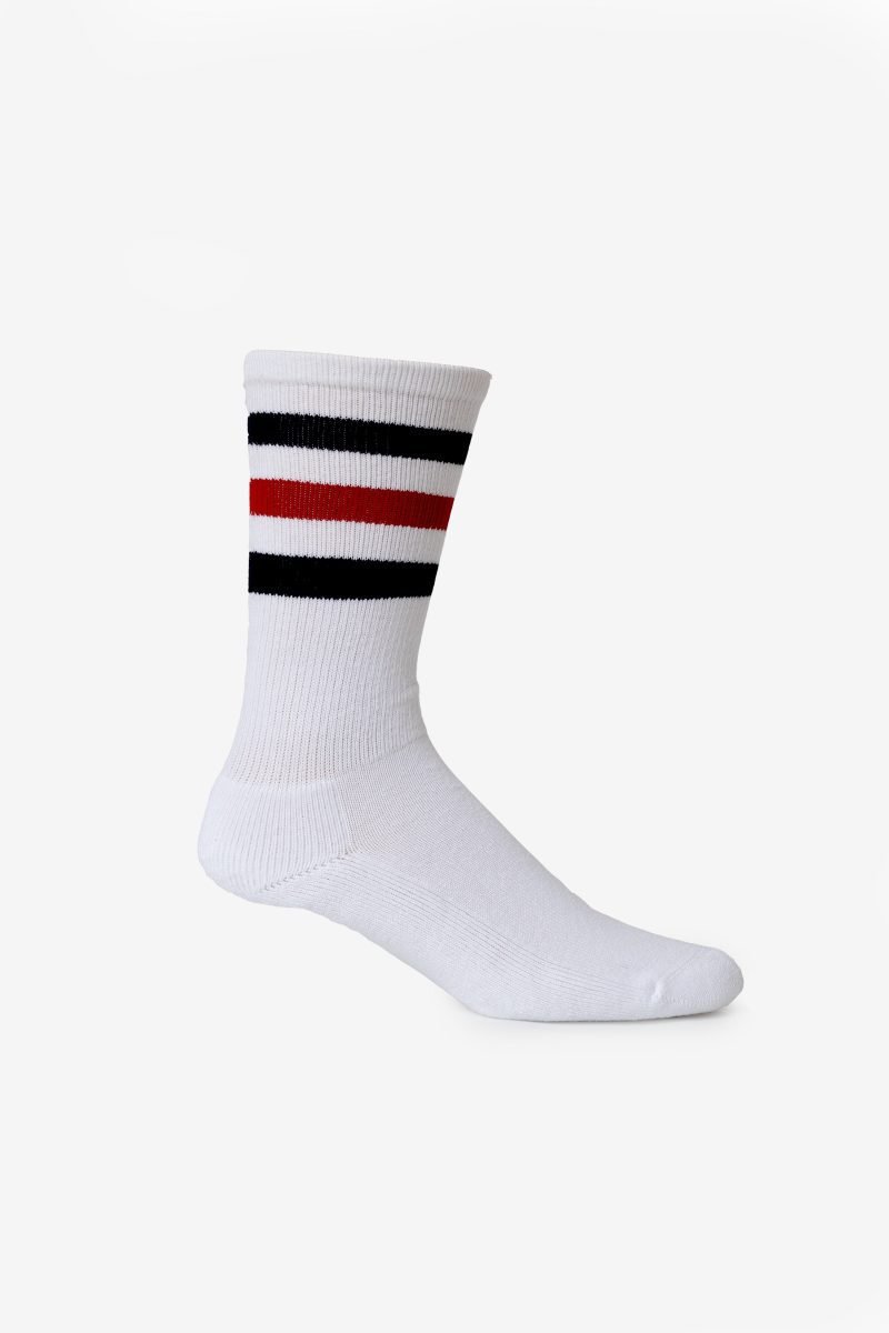 CALFSOCKMALERED WHITESTRIPE