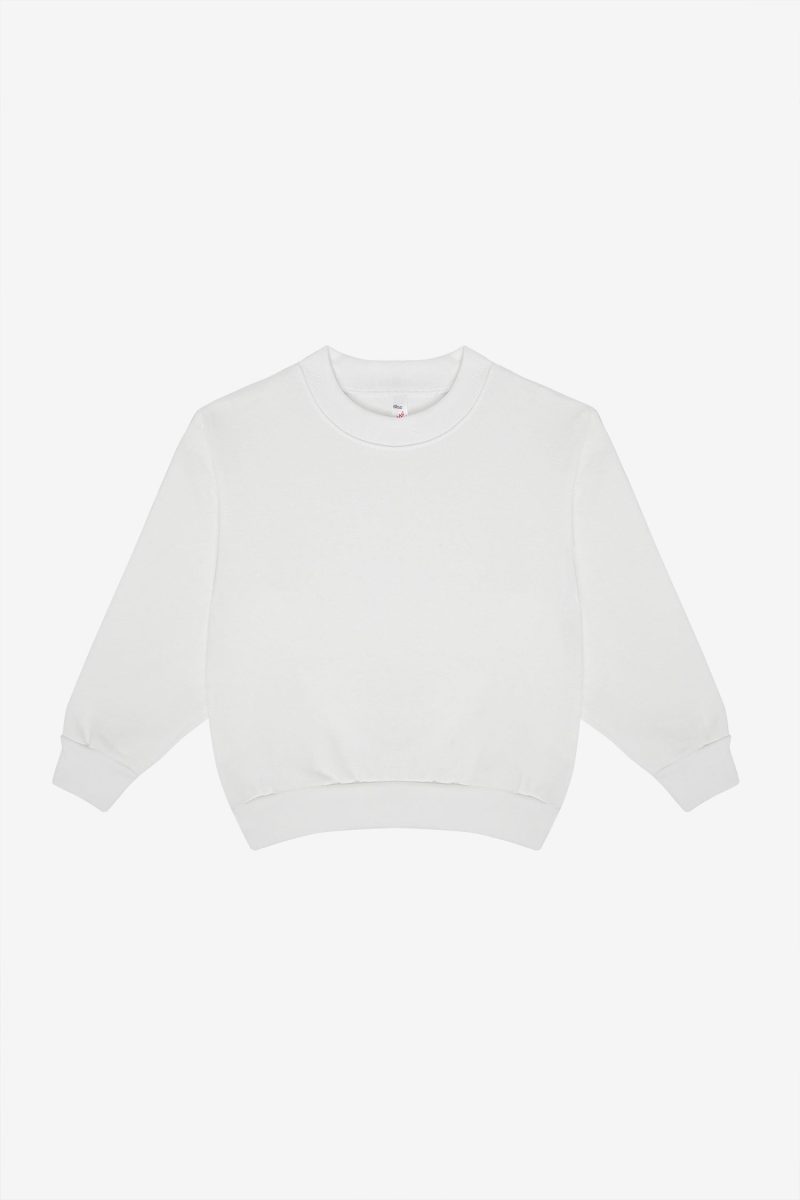 HF107 WHITE crewneck