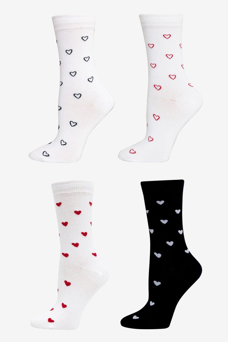 HRTSOCK 4PK Red Black White1 74887ad0 e553 48f4 afc6 637b35244868