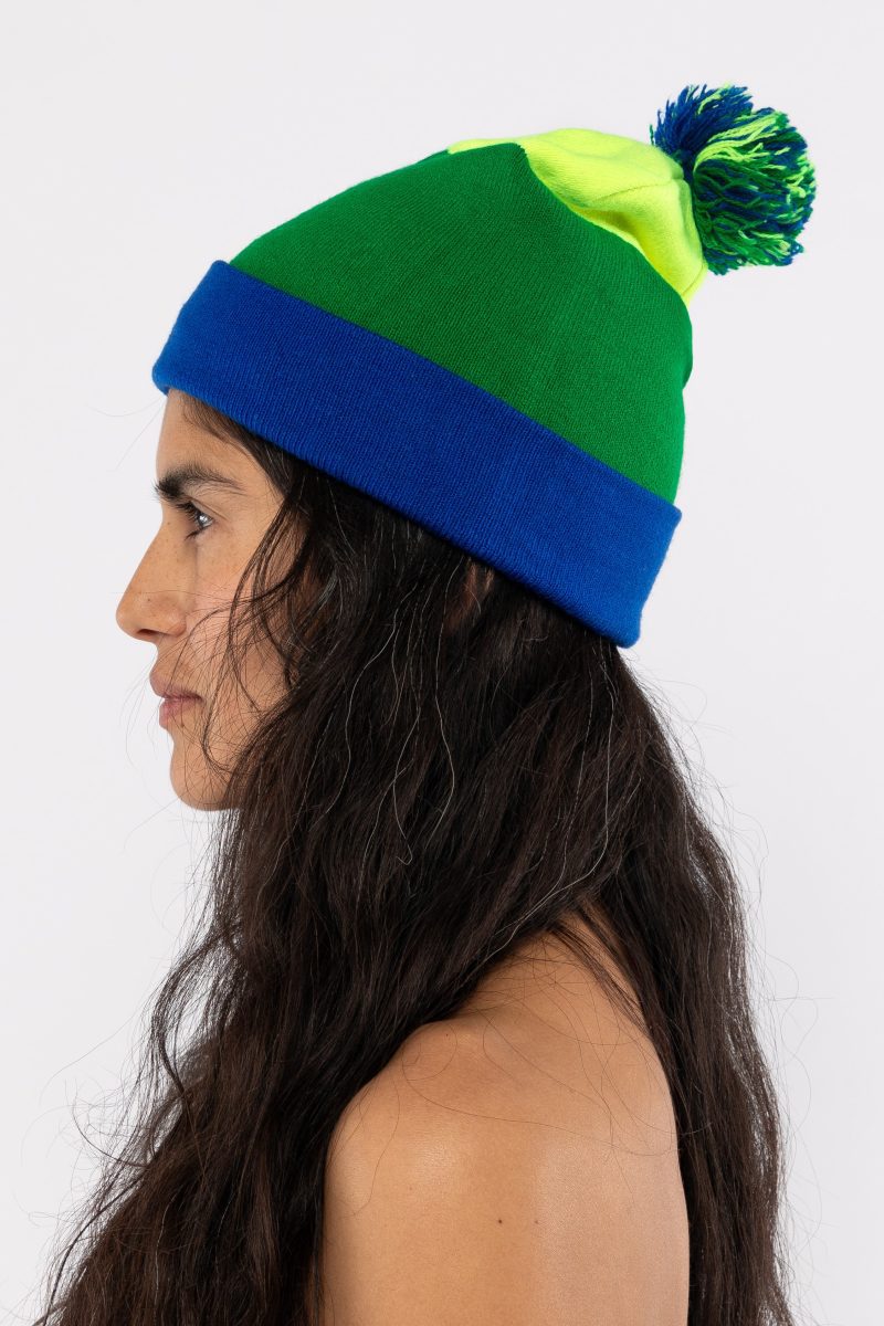 JQBEANIE01 NeonYellow Royal2