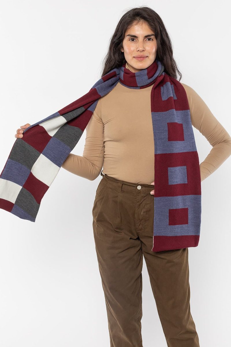 JQSCARF09 BurgundyHeatherBlue4