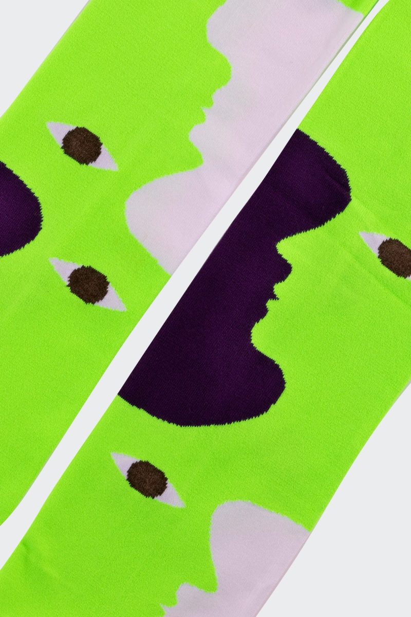 JQSCARF36 PURPLE NEONGREEN2