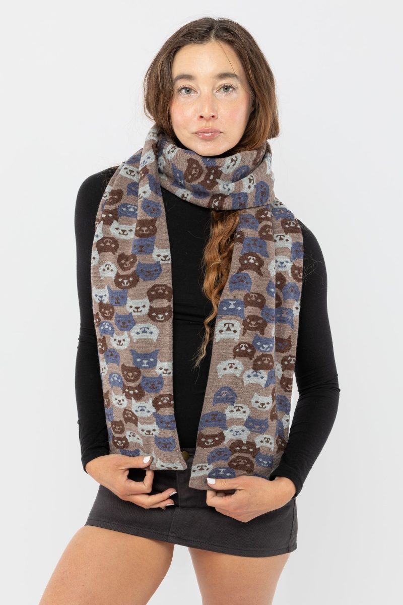 JQSCARF41 HeatherGrey Brown3