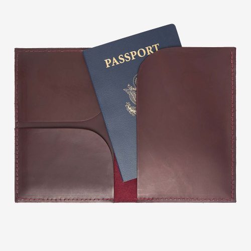 RLH3470 BLACKCHERRY LEATHER PASSPORT WALLET 4