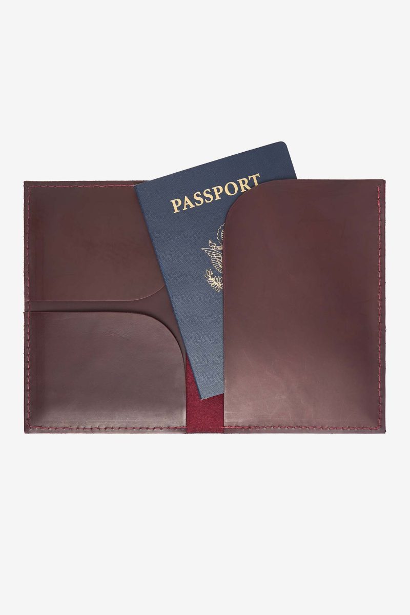 RLH3470 BLACKCHERRY LEATHER PASSPORT WALLET 4