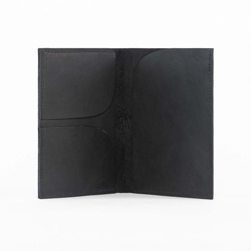 RLH3470 MATTE BLACK LEATHER PASSPORT WALLET 4