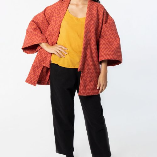 RUPH01 RED CORAL KIMONO 2