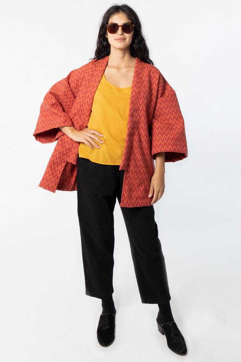 RUPH01 RED CORAL KIMONO 2