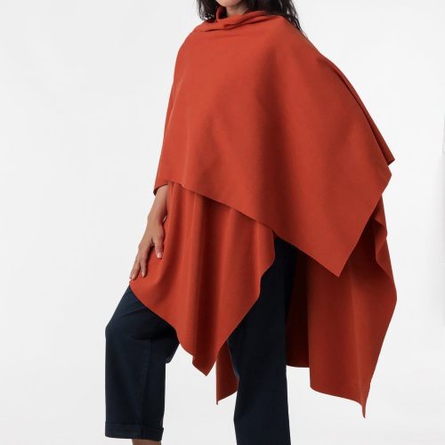 poncho tibetanorange