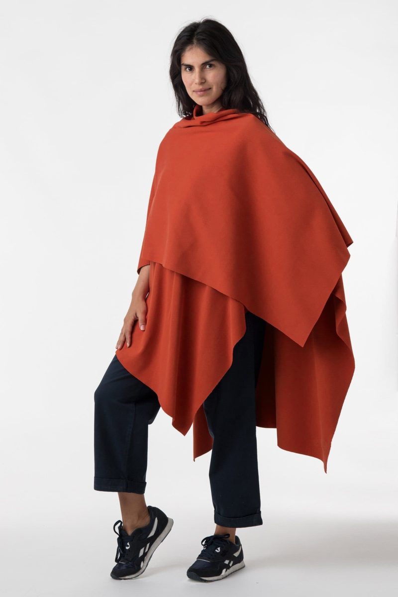 poncho tibetanorange